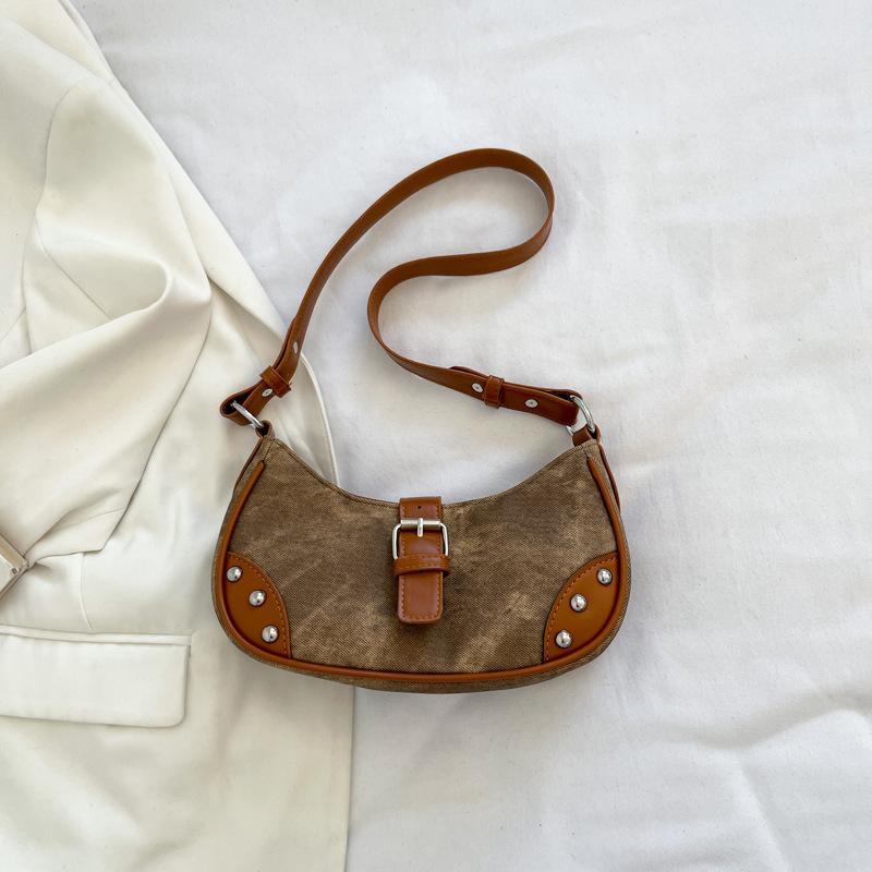 Product Introduction of Tas Bahu Keling Retro Wanita Tas Ketiak Vintage Perancis Tas Kecil Sederhana Temperamen Tas Selempang Fashion Shoulder Bag Korean Style 21