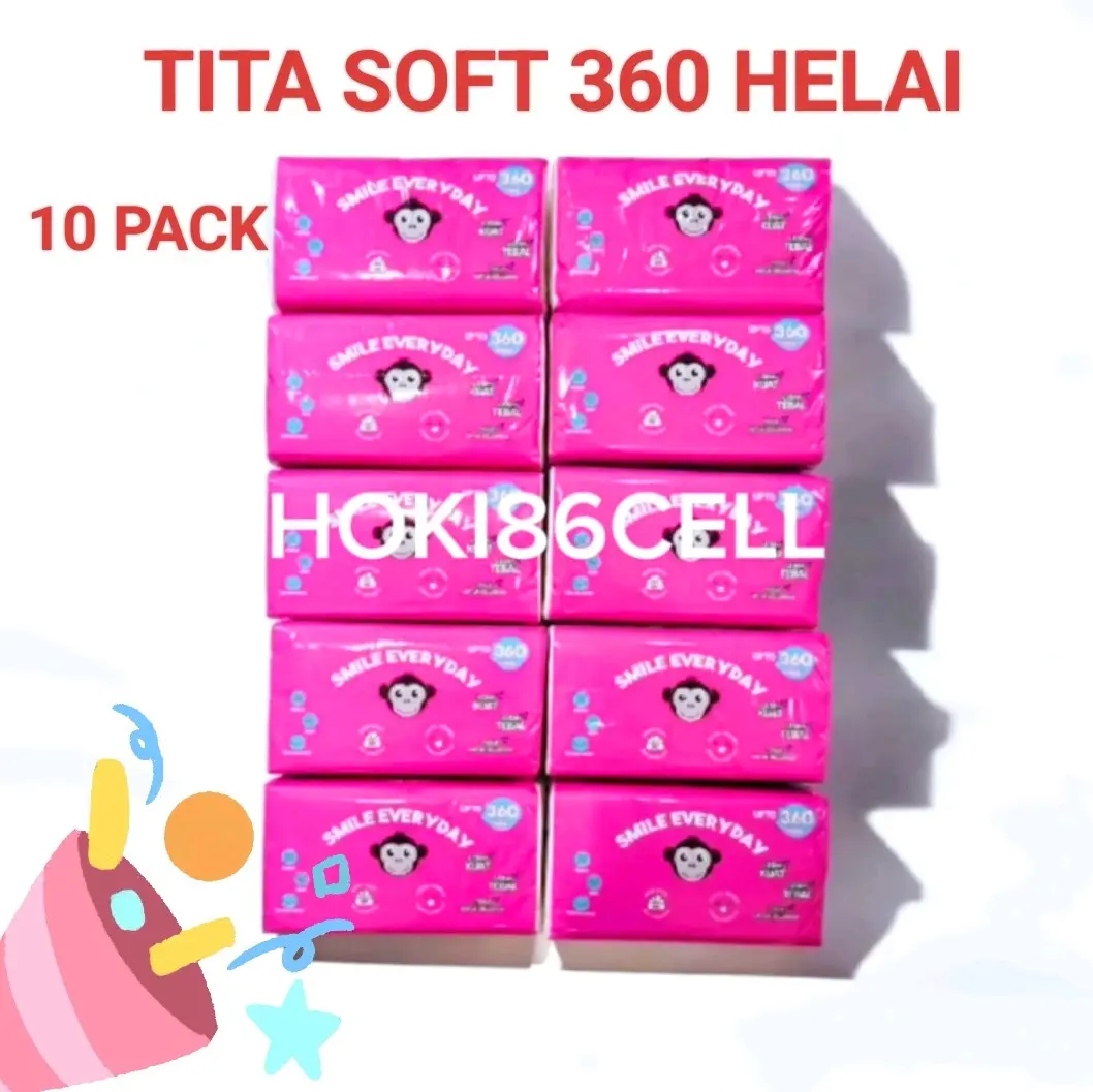 paket hemat 10 PACK tissue 360 helai titasoft 180shett Tisu 2ply