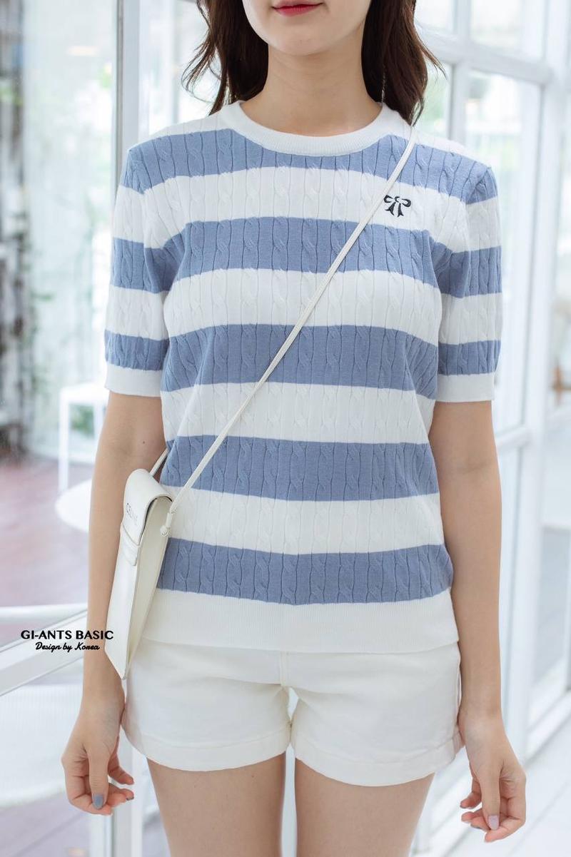 Product Introduction of Baju Rajut Korea Style Wanita Lengan Pendek Giant Basic GI458 Knit Top Bkk Import Bangkok 8