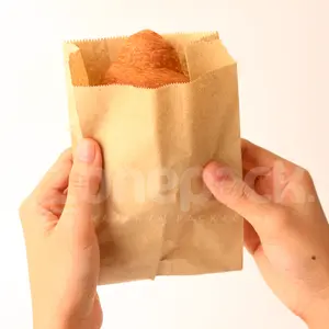 [100 PCS] Kantong Kertas Polos  15.5 x 11 cm, 10.5 x 11, 21 X 10.8  cm | Kantong Roti  Snack | Paperbag Kertas Donat  | Kertas Kentang Goreng