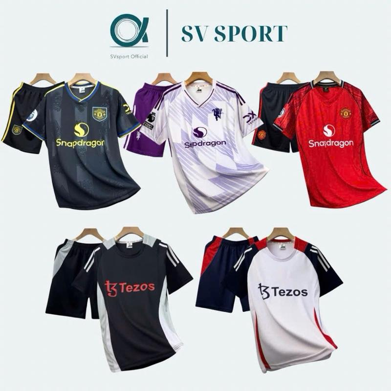 Bộ quần áo bóng đá MU vải thun lạnh+ thun mè cao cấp,bộ đồ đá bóng Top Sport