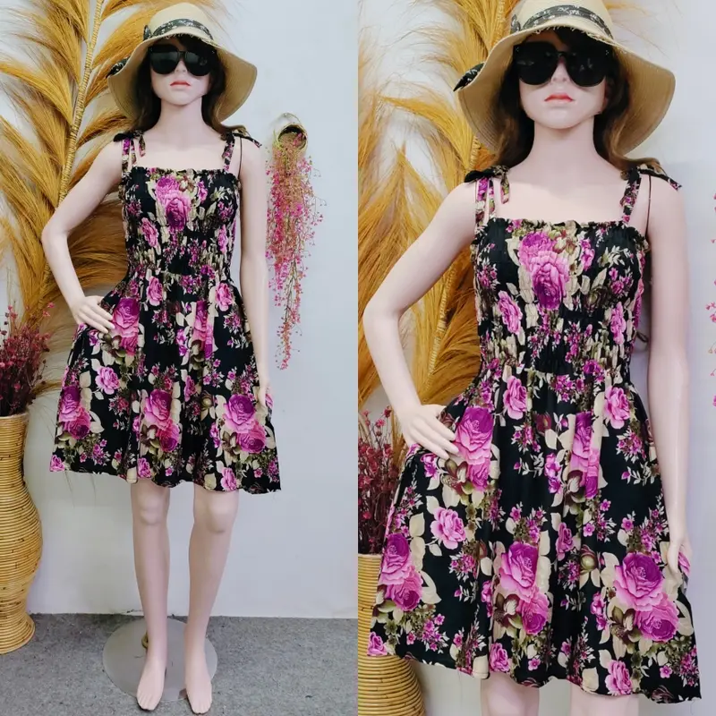 RSD - Dress Ayuna Kerut Mini Tali Rayon Adem