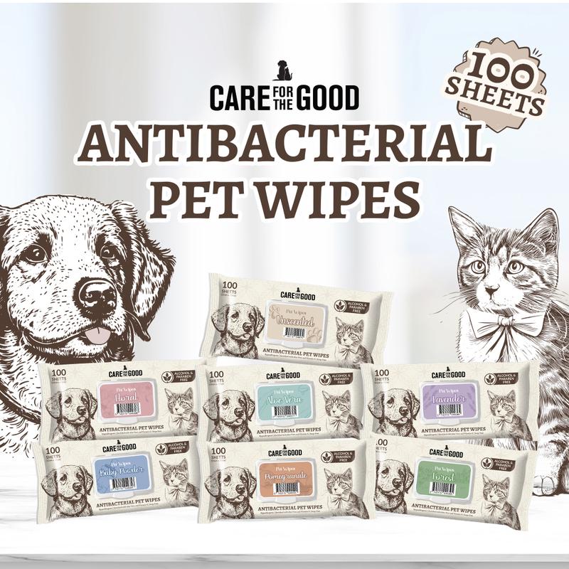 Product Introduction of Care For The Good - Antibacterial Pet Wipes 100pc | Suitable for Cats, Dogs & Small Animal (6 Scents) 0