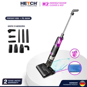 HETCH H2 Handheld Vacuum Cleaner & Mop Penyedot Debu & Pel HVC-1413-HC Vakum Kabel Membersihkan lantai pel lantai Air