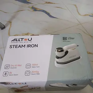 ALLTOU Setrika Uap ALLTOU Dua Kecepatan yang Dapat Diatur, Setrika Portabel, Setrika Uap Pemanas 8 Detik, Layar LED, Setrika Uap Genggam, Setrika Listrik Berkabel