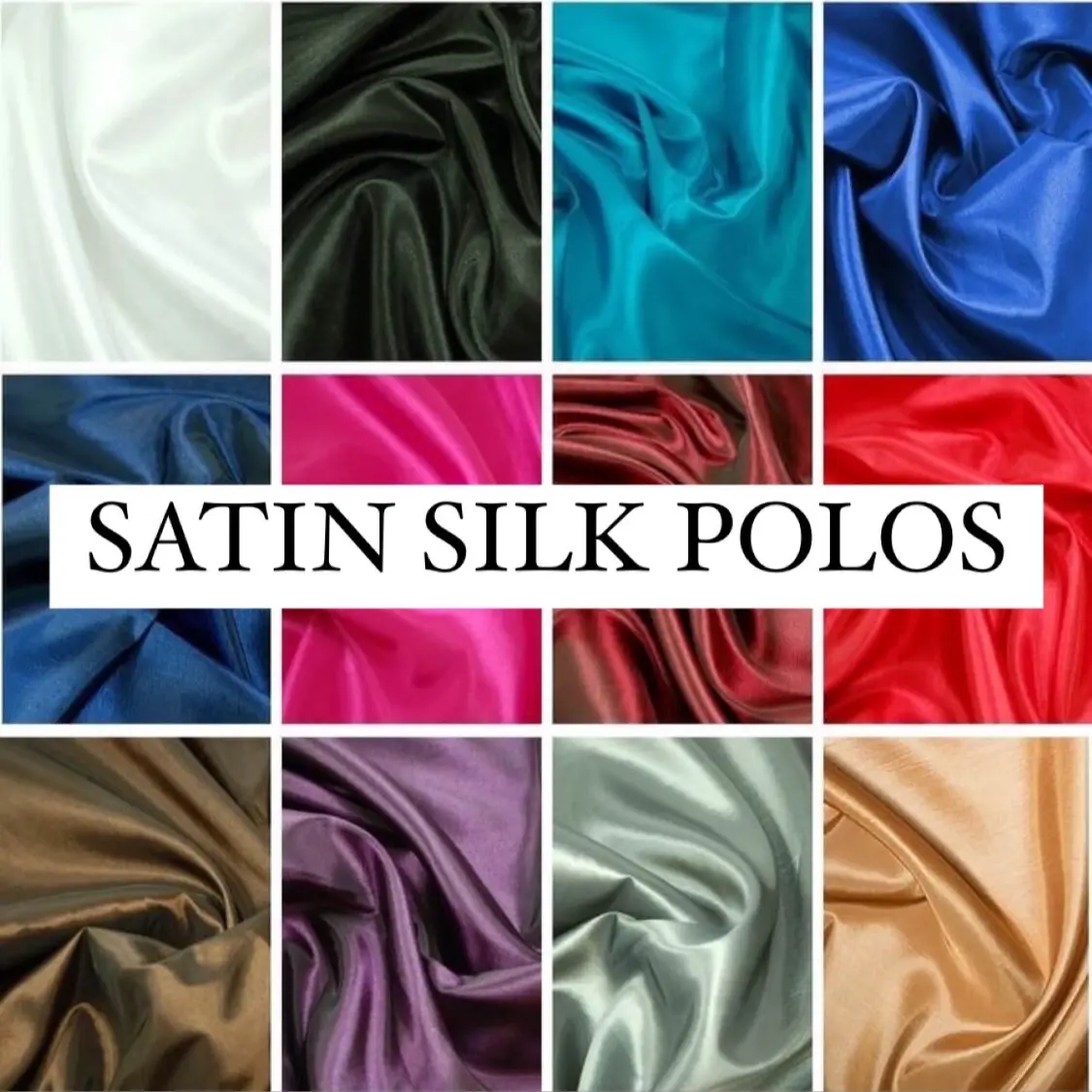 Kain Satin Silk Polos - Harga Per setengah meter (0.50 m) - Lebar Bahan 1,5 M - Tahan Lama, Mukena, Baju, Furing,  Elegan