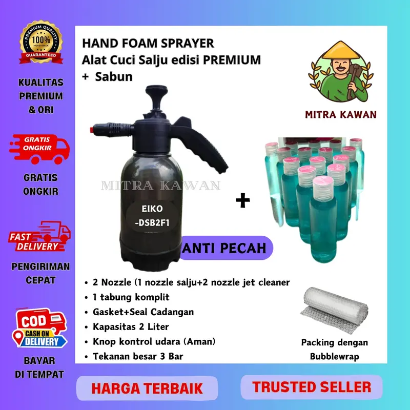 Foam sprayer 2 liter 2 nozzle Alat cuci salju kendaraan 5