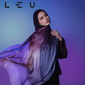 Leu | Watercolor Printed Scarf | Pashmina Printed Modals Muslim Jilbab Syal pasmina