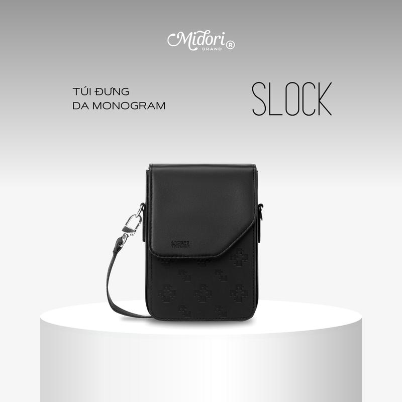  Túi xách SLOCK Đeo Chéo Da Nam Nữ Monogram Dập Chìm Cao Cấp Chính Hãng | Local Brand MIDORI FOR MAN 