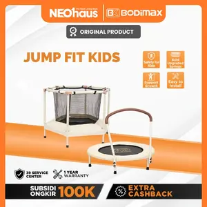 BODIMAX JUMP FIT KIDS Diameter 92 cm dan 122 cm / Trampolin Anak Material Premium / Mainan lompat 1 - 6 Tahun / 45 - 70KG / anti slip/ handle pegangan / jaring pengaman