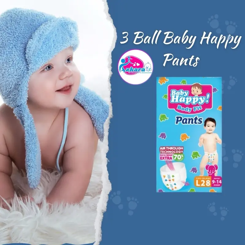 2&3 Ball Baby Happy Pants All Size Diapers  Popok bayi 3