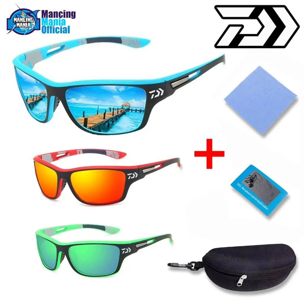MANCING MANIA Kacamata Polarized Anti Silau Tembus Air Polaroid Pancing Popping Casting Impor Sepeda Paser Panah Ikan