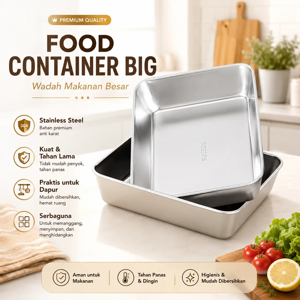 [GIFT] Large Food Container Set – Leakproof, Airtight, BPA-Free Storage Box for Meal Prep & Kitchen Organization