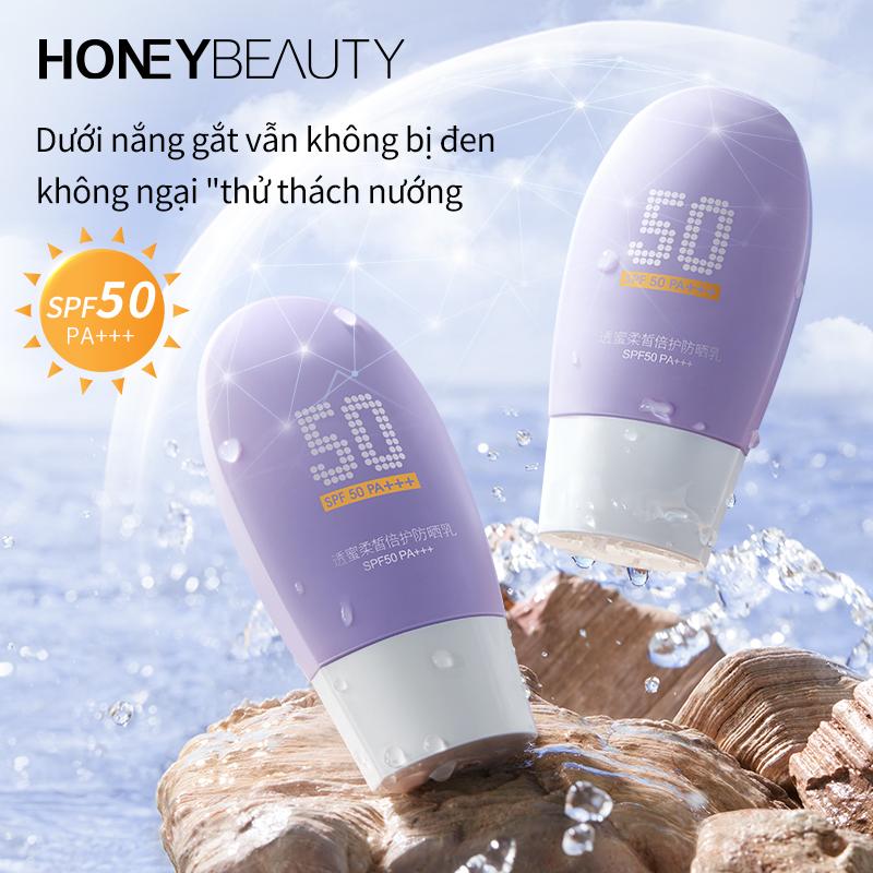 Kem Lót Chống Nắng Công Suất Cao, HONEY BEAUTY, SPF 50, Thích Hợp Cho Mọi Loại Da, Tăng Cường Độ Sáng Da, Hàng Mới Về