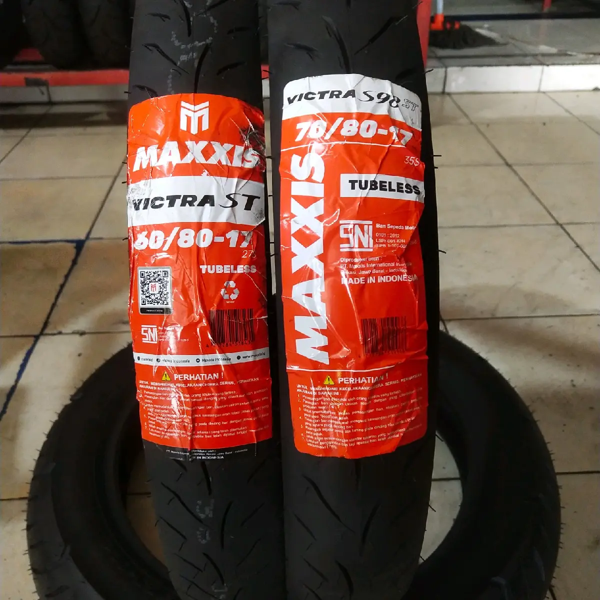 SEPASANG BAN MAXXIS VICTRA 60/80 & 70/80 Ring 17 Tubeless