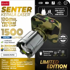 SENTER AOKI ARMY 80WATT 1500LUMENS