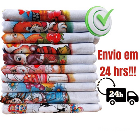 Kit 30 Panos de Prato Grandes Estampados com bainha 100% Algodão Cozinha Atacado Pronta Entrega