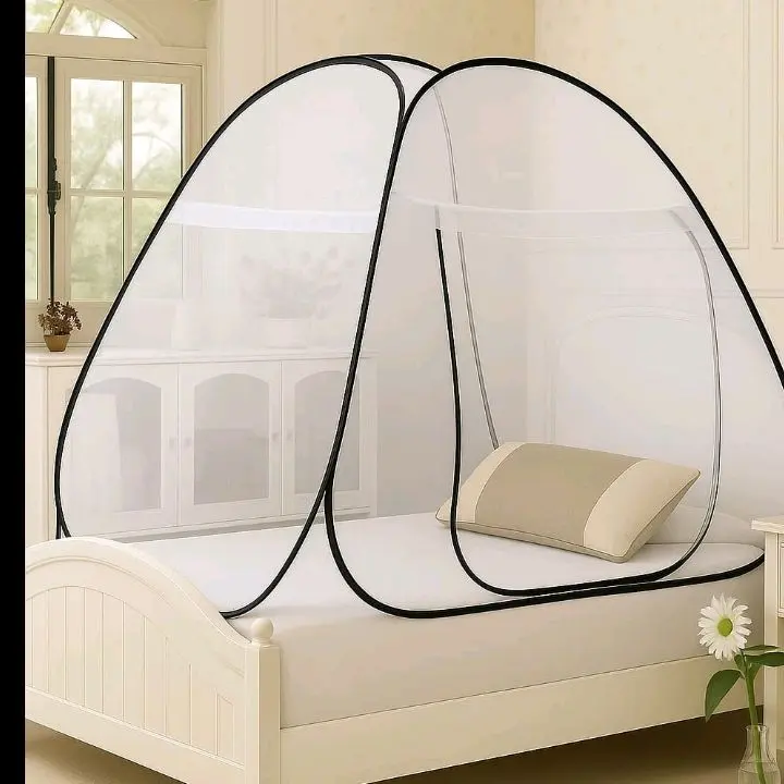 kelambu anti nyamuk uk 180×200dengan baja yg elastis bisa dilipat