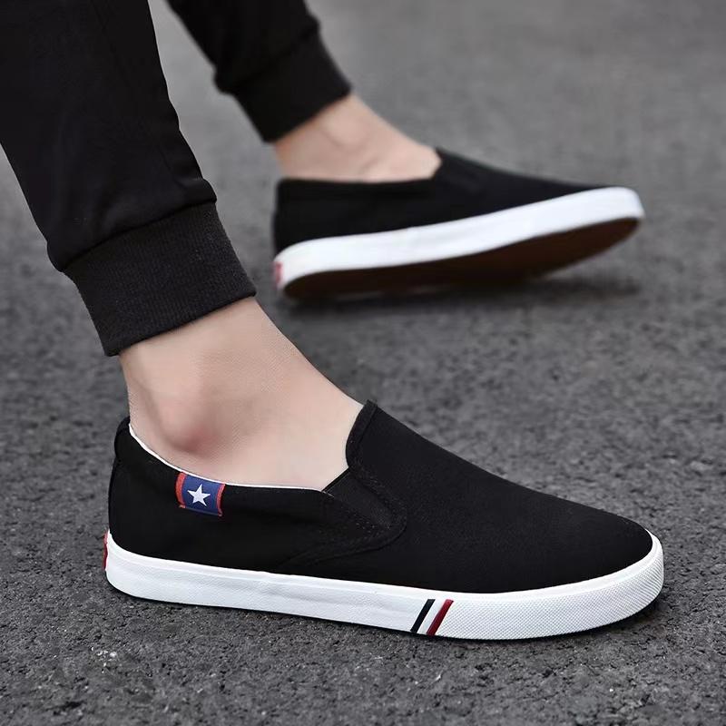 Keeping Sepatu Slip On Pria Original Sepatu Hitam Cowok Sneakers Slop Wakai Spatu Kasual KSC406 5