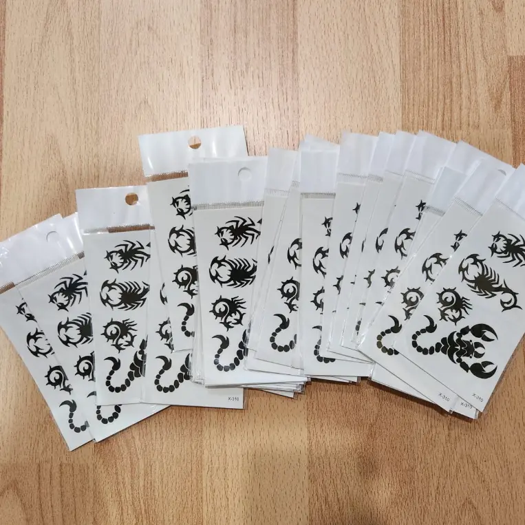 Tato Temporer Temporary Tattoo Tato anti air Sticker Air Premium Quality 100% Barang Import 3