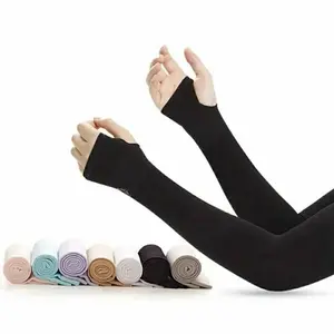 Manset Lengan Berjempol Handsock Tangan Bahan Stocking Pria Wanita Stylish & Nyaman Muslim Panjang
