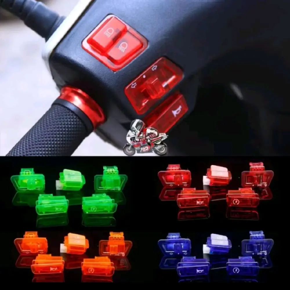 SAKLAR LAMPU BEAT KARBU, SAKLAR LAMPU MODEL TRANSPARAN BEAT KARBU, 1 SET 5 PCS.