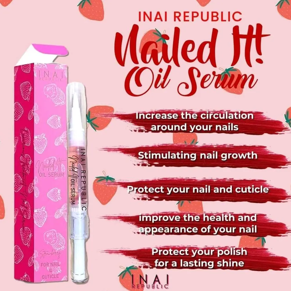 Inai Republic Nail Serum Strawberry Scent