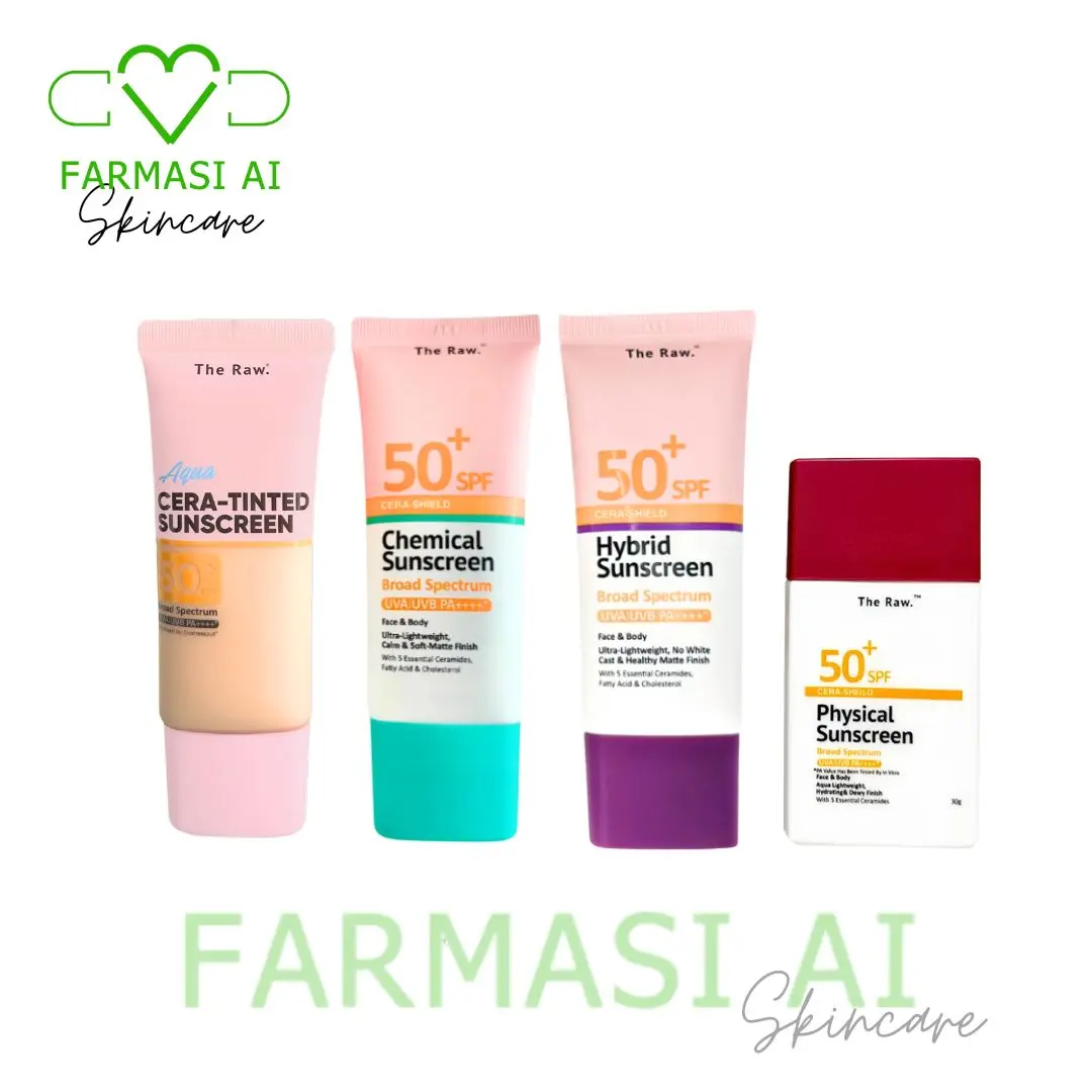 The Raw Cera Sunscreen SPF 50+ (For Face & Body) 30ml (Tinted/Physical/Chemical/Hybrid) (Exp Date in the description)