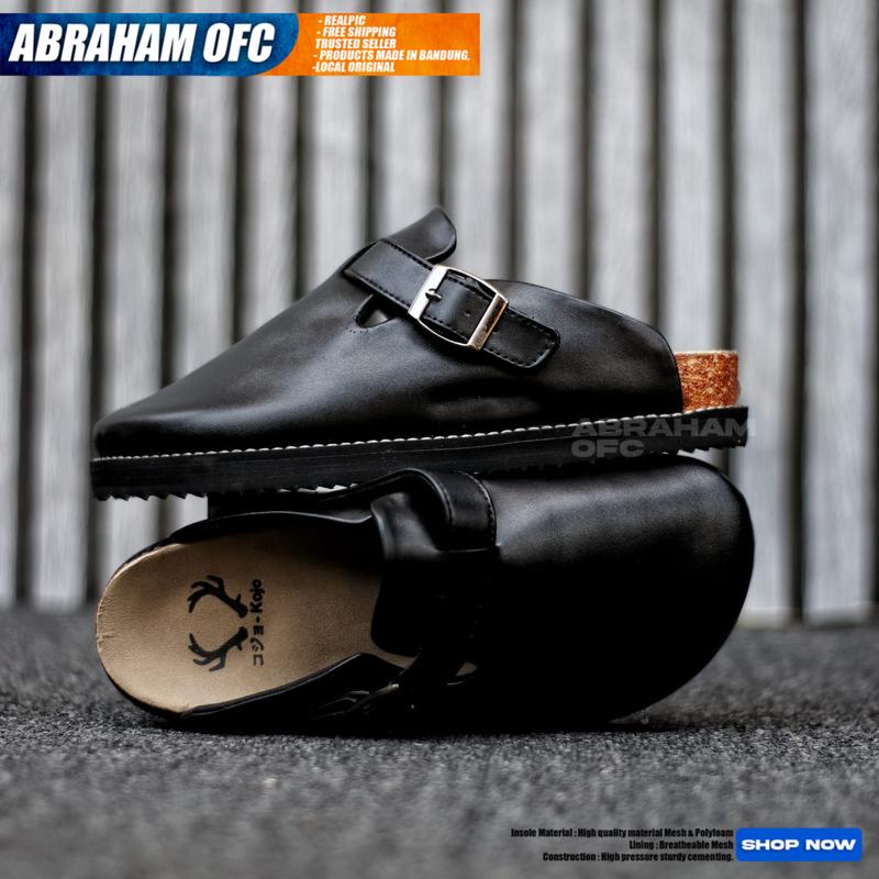 ABRAHAM Sepatu Sandal Slop Pria Boston Sendal Slipper Pria Distro Merah Shoes Karet 3
