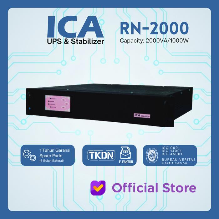Ica Rn2000 Promo UPS ICA RN 2000 RN2000 2000VA - 1000WATT | Rack Mount Type - Line ...