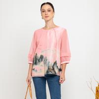 Gambar SISTER'S Blouse - Blus Atasan Wanita Silk Kombi Sifon Y9489 (ZE) - Hijau, M (T2) dari Sisters Fashion Group Kota Administrasi Jakarta Utara 1 Tokopedia