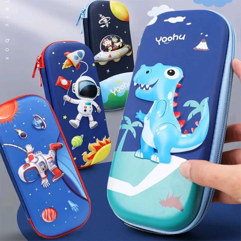 Kotak Pensil Karakter 3D Timbul Anak Sekolah Impor Premium EVA Motif Anak Cowok 0
