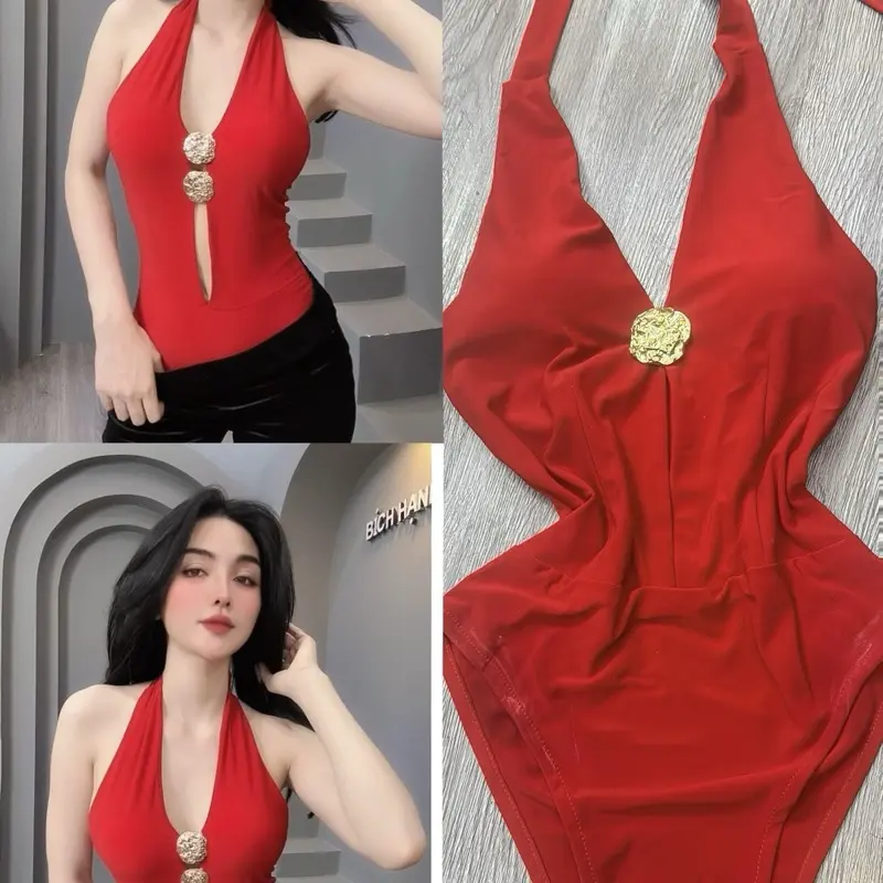 A437 - ÁO BODYSUIT CỔ YẾM KÈM GHIM CÀI ÁO (ÁO LIỀN THÂN)