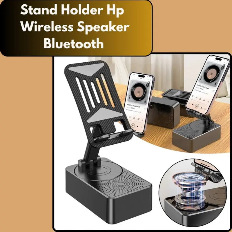 Stand Holder Plus Speaker Bluetooth  Bass Audio WYS Ponsel Telepon 1000mAh 0