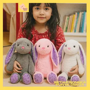 Simko Toys - Boneka Bashful Bunny Rabbit cute Plush Toy Baby Soothing Doll Sleepping Pillow Small