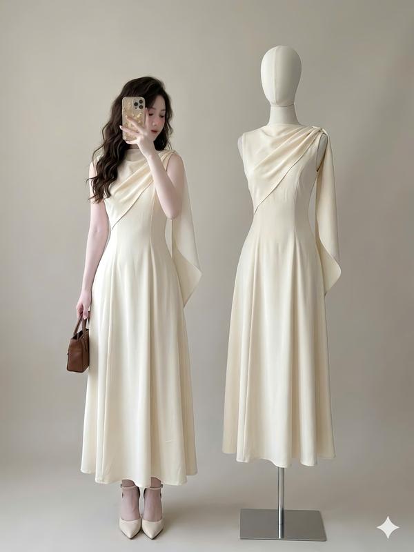 MJ13 Váy Liền vạt đắp chéo công sở đi tiệc thiết kế cao cấp vayxinh outfit