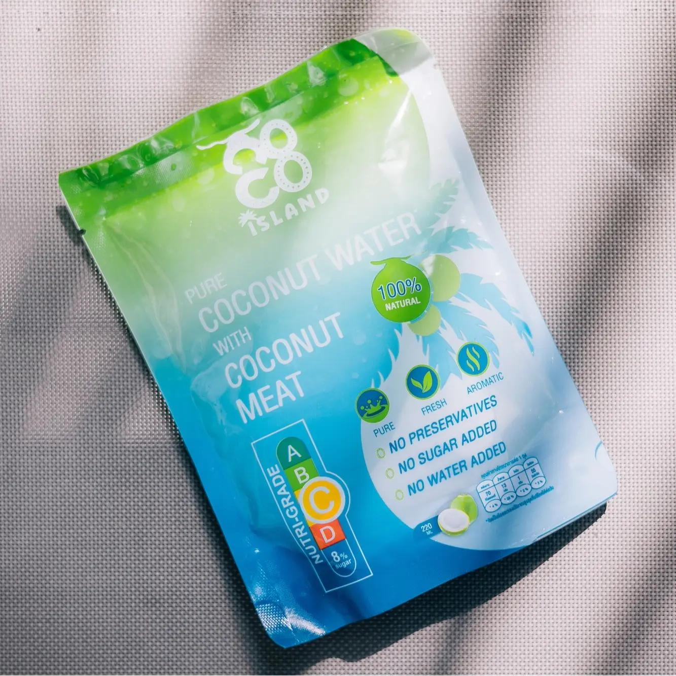 Coco Island Coconut Water with Coconut Flesh - 48 Packs