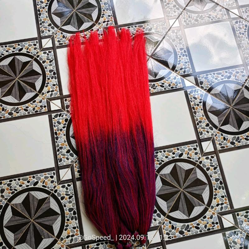 Rambut Cemara Extension Ombre mix 2 warna panjang 80 cm berkualitas halus Extension 3