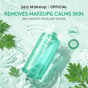 Sea Makeup Micellar Water 300ml - Cleanser water dengan Kapas untuk Pembersihan Muka yang maksimal aman untuk kulit berjerawat dan berminyak
