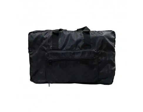 Foldable Travel Bag - Black, Lightweight with Zip - Unisex