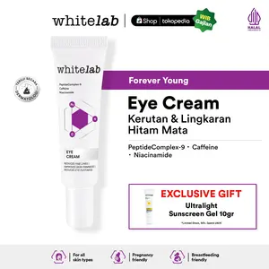 Whitelab Eye Cream - Krim Mata Atasi Kerutan, Garis Halus, Kantung Mata, Dan Mata Panda Dengan Copper Tripeptide [BPOM]