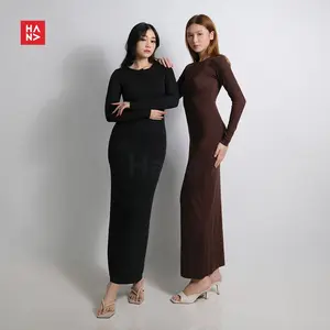 Hana Fashion - Arisha Casual Long Dress/Dress Maxi Wanita - CD047-2 Dress Panjang/Baju Lebaran