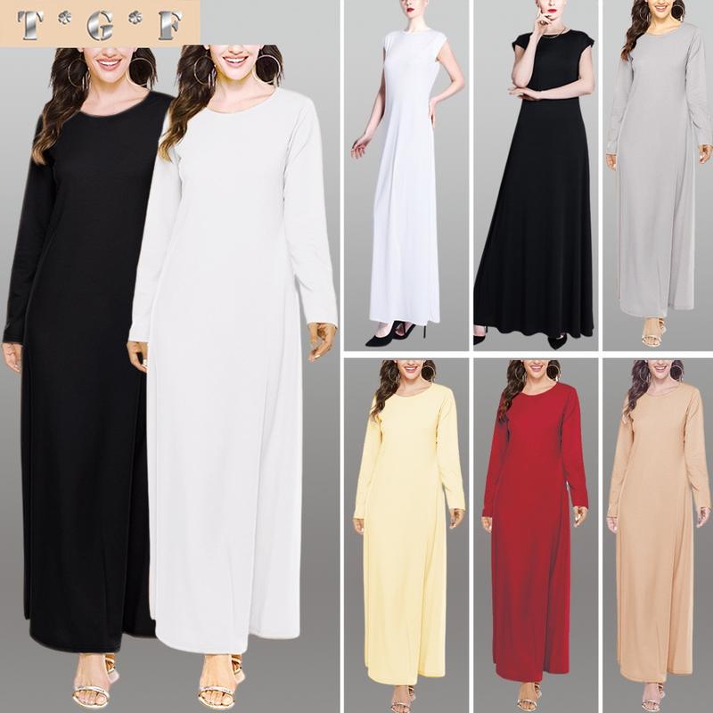 inner dress/inner jubah/inner robe/inner kaftan muslimah dress - TikTok ...