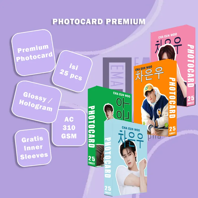 FLA Photocard ASTRO Cha Eun Wo Premium isi 25 Sheet Foto Kpop Foto Kpop 0