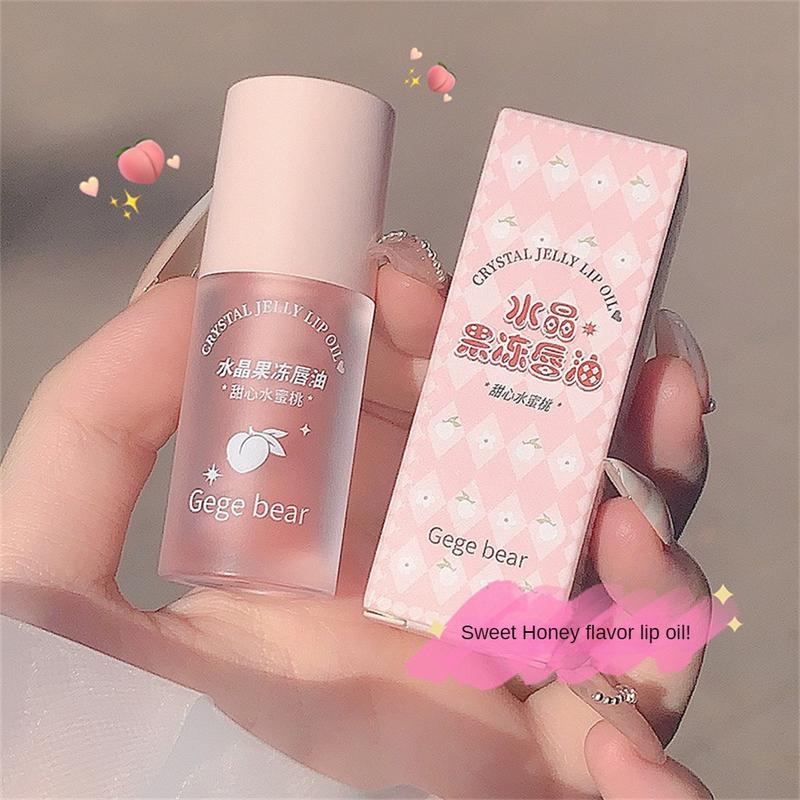 Product Introduction of Gege Bear Long-lasting  Hydrating Lip Care Crystal Jelly Lip Oil Moisturizing Transparent Mirror Lip Gloss 3 flavour Optional 23