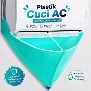 Plastik Cuci AC Air Conditioner Cleaning Cover Waterproof