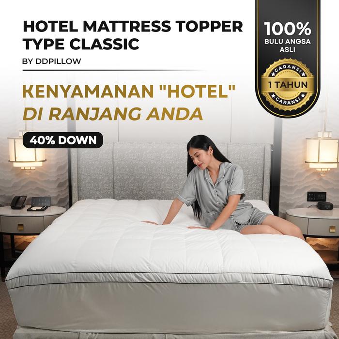 Gambar Feather Bed (Matras Topper) Bulu Angsa Asli, Type Classic 40% Down - 120cm  x 200 cm dari ddpillow Kota Administrasi Jakarta Barat Tokopedia