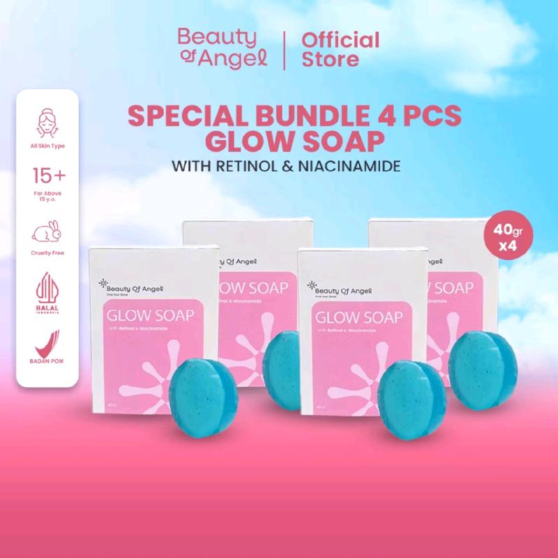 Beauty of Angel Glow Soap - Sabun Antiseptik Mencerahkan dan Melembabkan Kulit | Sabun Pencerah Kulit Kering dan Kusam | Sabun Pemutih badan 1