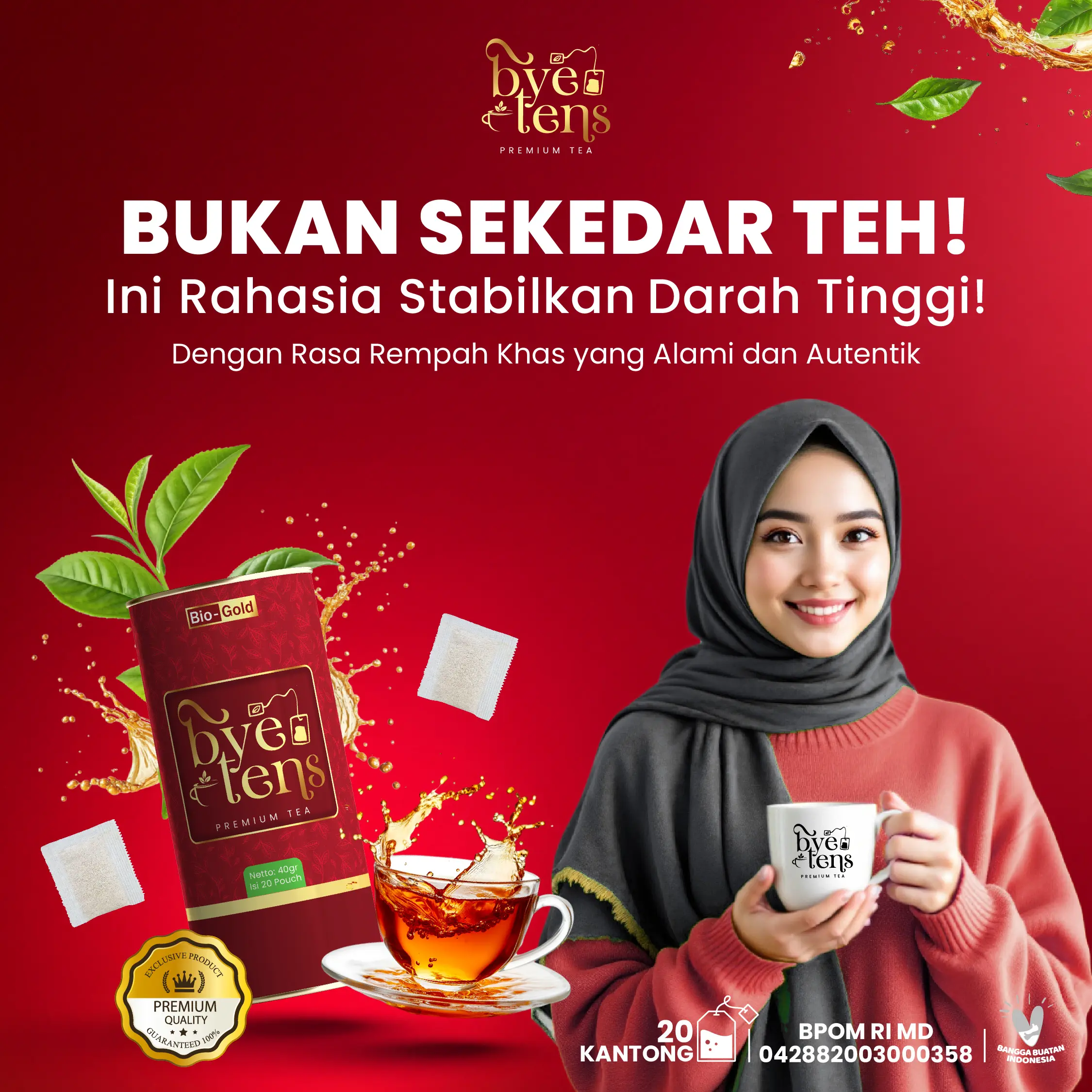 Bye Tens Premium Tea - Minuman Herbal Alami Menurunkan Tekanan Darah Tinggi