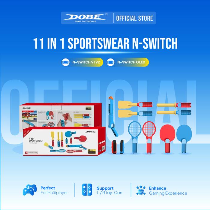 Gambar Dobe 11-in-1 Sports Accessories Kit Nintendo Switch V1 V2 OLED - Official Indonesia dari Dobe Indonesia Kota Bekasi Tokopedia